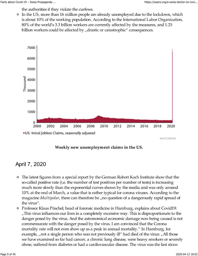 Swiss report pages